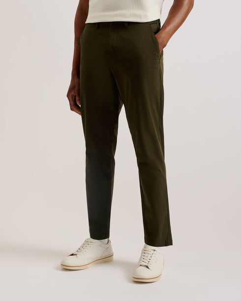 HAYBRN-Trousers-Regular Fit Textured Chino Tr- Ted Baker Romania